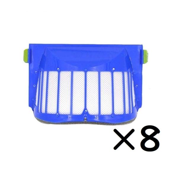 iRobot ルンバ 600 青色 AeroVac フィルター 8個 互換品