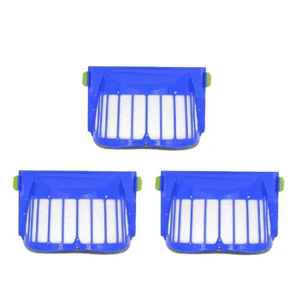 iRobot ルンバ 600 青色 AeroVac フィルター 3個 互換品