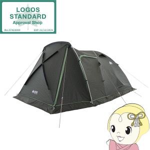 【ロゴス 正規販売店】アウトドア テント 2ルーム ロゴス LOGOS neos PANEL Breeze L-BC C型ドア キャンプ 耐水圧3000mm 大人4人｜gion