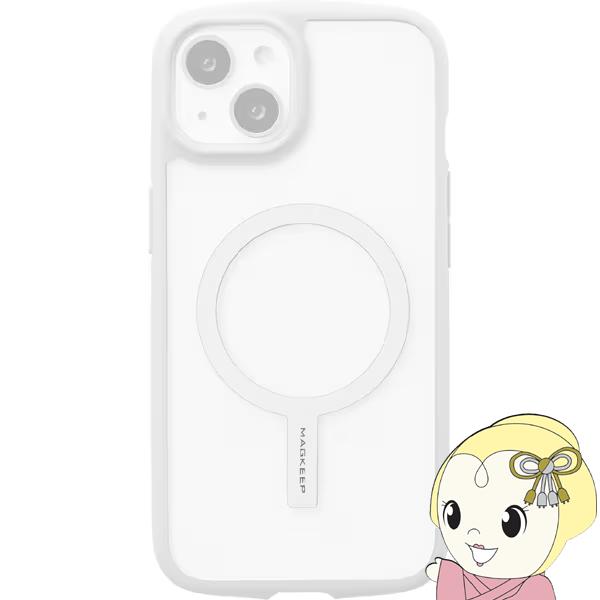 エレコム ELECOM MAGKEEP メタルリングステッカー ホワイト 磁力ワイヤレス充電 Mag...