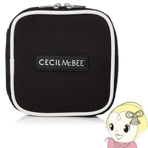 セシルマクビー CECIL McBEE STYLISH POUCH SERIES スクエアポーチS ブラック ホワイト　CM121061-BKWH｜gion