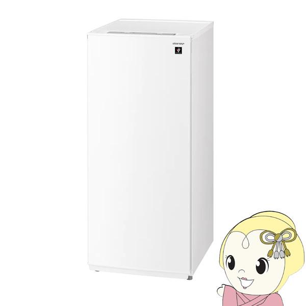 冷凍庫 冷蔵庫 シャープ FJ-HF13H-W ホワイト 右開き/左開き(付け替え)  霜取り不要 ...