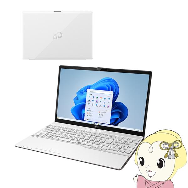 [予約]ノートパソコン 富士通 LIFEBOOK 15.6型 プレミアムホワイト FMVA43H2W