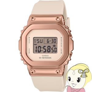 カシオ CASIO G-SHOCK ミッドサイズ メタルカバード 5600 GM-S5600UPG-4JF メンズ レディース 電池式 デジタル スクエア ピンクゴールド ベージュ｜gion