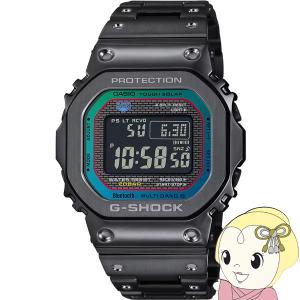 カシオ CASIO G-SHOCK FULL METAL フルメタル レインボーカラー アクセント GMW-B5000BPC-1JF メンズ 電波ソーラー Bluetooth ブラック 反転液晶｜gion