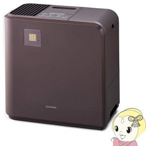 アイリスオーヤマ ハイブリッド式(温風気化式)加湿器 加湿量 約700ml/h ブラウン デジタル表示 切タイマー付 パワフル