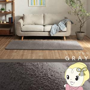 イケヒコ ラグ カーペット 滑りにくい 長方形 1畳 無地 約90×185cm 床暖房 ホットカーペット対応 グレー