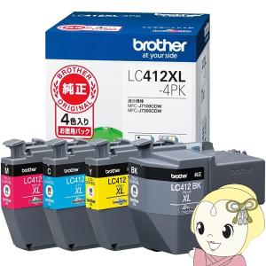 ブラザー brother 純正 インクカートリッジ 4色パック(大容量) LC412XL-4PK