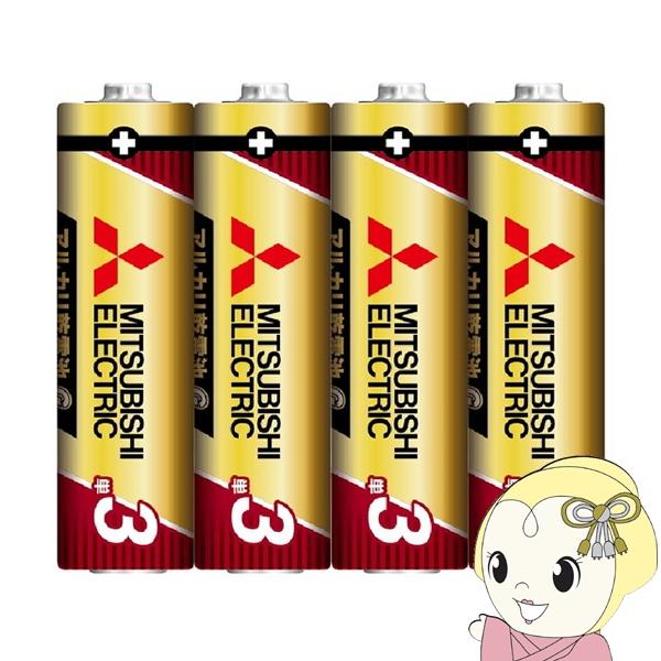 三菱電機 アルカリ乾電池 日本製 単3形 シュリンクパック 4本 LR6GR/4S