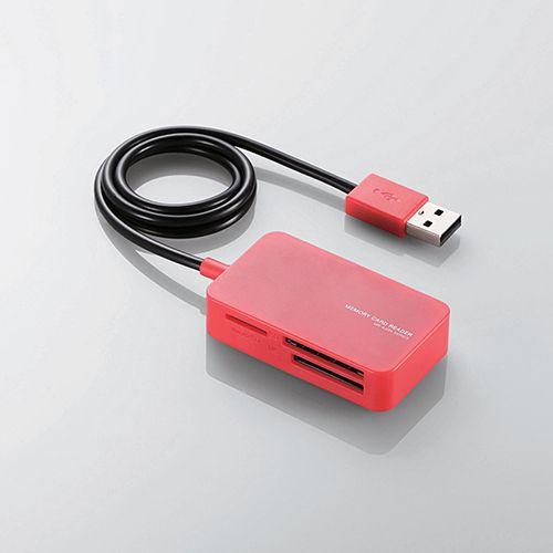 エレコム 小型メモリリーダライタ MR-A39NRD