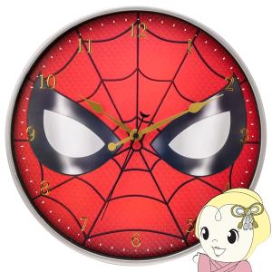 マーベル スパイダーマン インデックスウォールクロック 掛け時計  ティーズファクトリー アナログ 静音 連続秒針 レッド MV-5520170SM｜gion