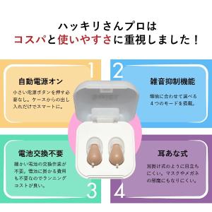 補聴器 充電式 耳あな型 デジタル 本体2個セ...の詳細画像2