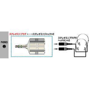 JVCケンウッド　変換アダプター ステレオミニプラグ⇔ステレオミニジャック×2  AP-120A｜gioncard