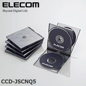 ELECOM(エレコム) Blu-ray/DVD/CDケース（標準/PS/4枚収納） CCD-JSCNQ5CBK｜gioncard