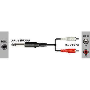 JVCケンウッド　オーディオコード ピンプラグ用  ステレオ標準プラグ-ピンプラグ×2 　1.5m　 CN-231A