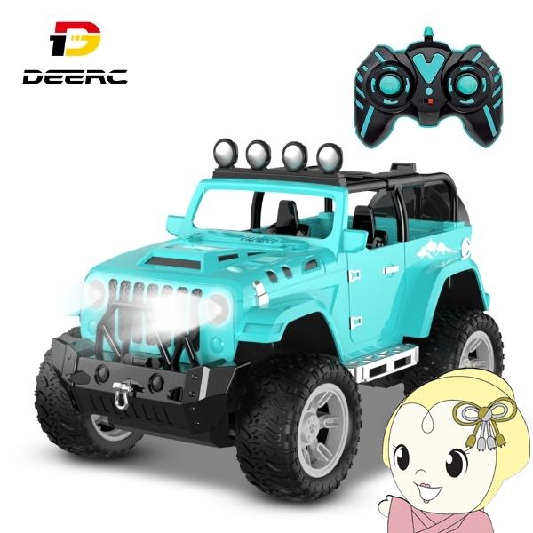 DEERC ラジコンカー こども向け おもちゃ 1/16 オフロード ジープ RCカー LEDライト...