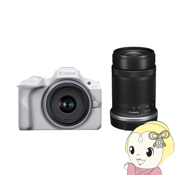 ミラーレス一眼デジタルカメラ Canon キャノン EOS R50 ダブルズームキット [ホワイト]...