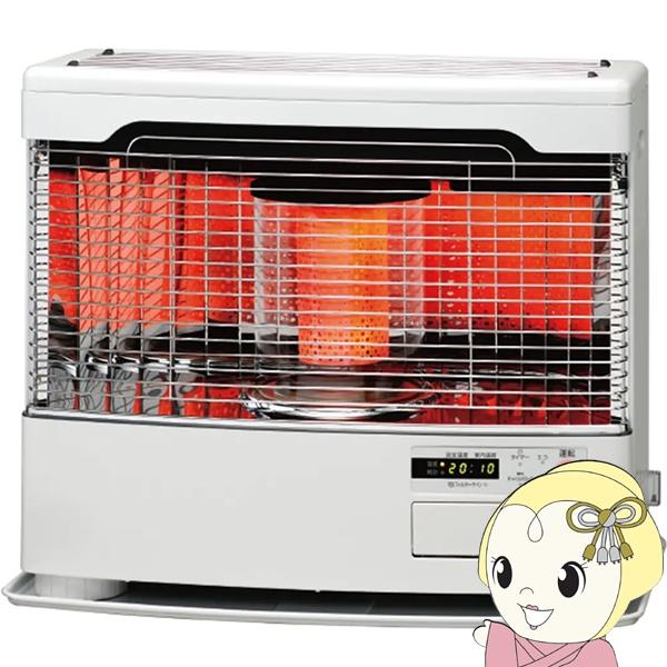 FF式石油ストーブ トヨトミ 大型 FR-7024-W ホワイト 木造18畳/鉄筋29畳 タンク別置...