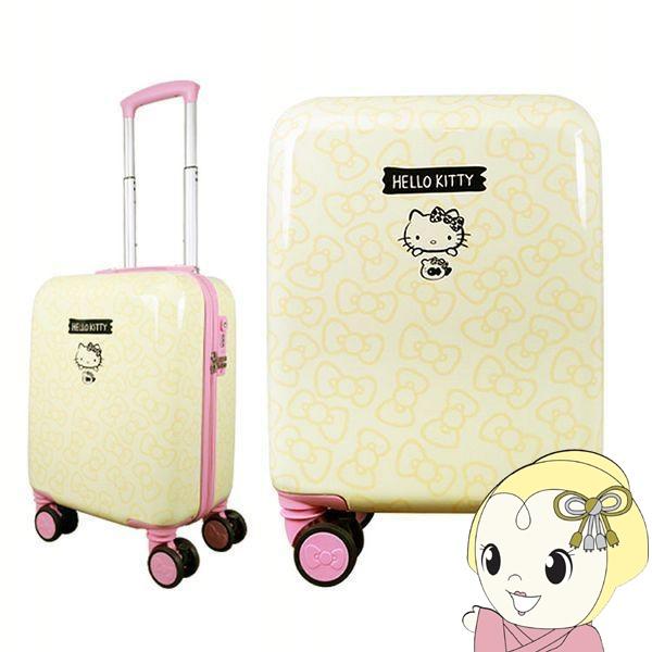 キティ スーツケース 28L 16インチ 国内旅行 TSAロック 機内持ち込み ホワイト HK-SU...