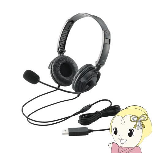 HS-HP20UBK エレコム USBヘッドセット（ブラック）