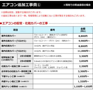 エアコン 新規取付標準工事「商品到着後翌日以降...の詳細画像3