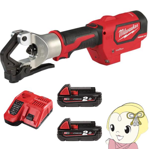ミルウォーキー M18 FORCE LOGIC 電動油圧式ダイスレス圧着工具 M12-M18 充電器...
