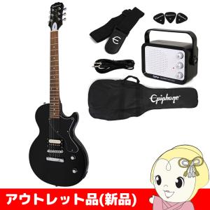 【アウトレット品(新品)】PPEG-ENPLEBCH1 Epiphone エレキギター PRO-1 LES PAUL JR. PACK レスポール ジュニア 入門セット ブラック｜gioncard