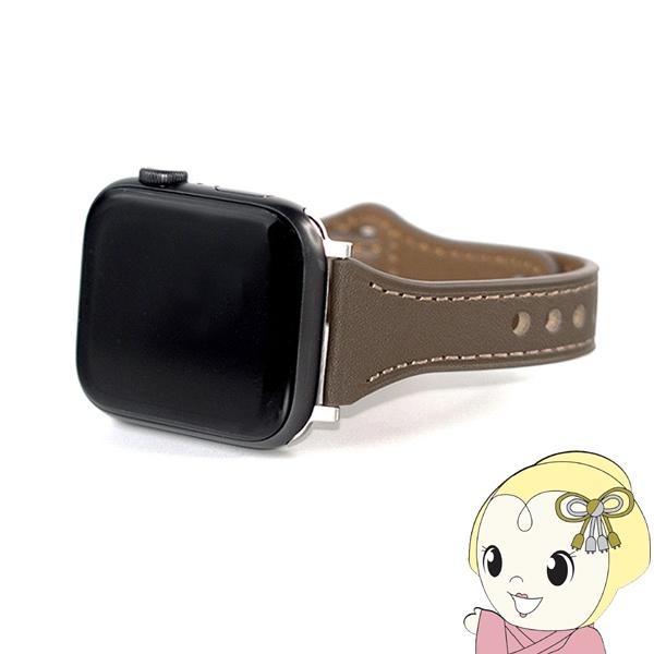 WEARPLANET Apple Watch 41 40 38mm用Slim Line フラット本革...
