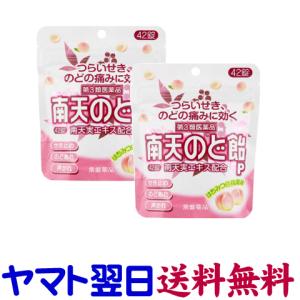 南天のど飴P 42錠 ×2個セット はちみつ白桃...の商品画像