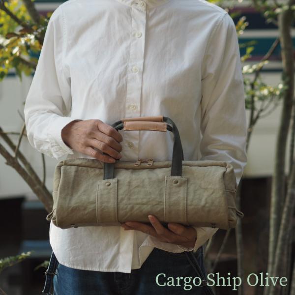 レディース バッグ ミニボストンバッグ オリーブ 帆布 Cargo Ship Olive カーゴシッ...