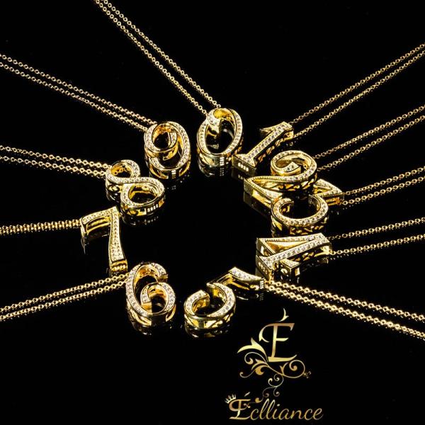 Eclliance エクリアンス Number Necklace S925 ナンバー ネックレス メ...