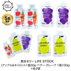 【使用無し】5年保存 非常食 ライフストック 世界初 LIFESTOCK 全種類 ゼリー 6袋セット