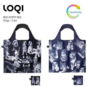 LOQI ローキー RED POPPY BEE Dogs Cats 犬 猫 ARTISTSCollection エコバッグ リサイクル バッグ 折りたたみ コンパクト｜gios-shop