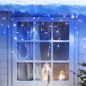 YOLIGHT Icicle Christmas Lights 13ft 96 LED Icicle String Lights 8 Modes Tw