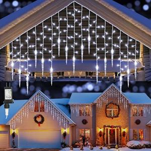 LYHOPE Christmas Icicle Lights 432 LED 35.4ft 8 Modes Low Voltage Icicle St