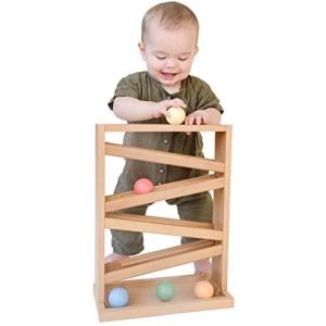 モンテッソーリ ボールトラッカー 木製ボールドロップ 3歳児向け木製