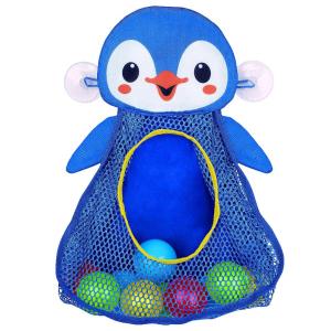 PlayGo お風呂おもちゃオーガナイザー ペンギン  吊り下げ用吸盤4個  バスタブおもちゃホルダー  バスルームベビーおもちゃ収納 クイックドライ