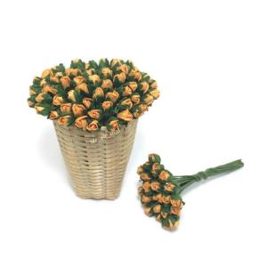 Mr_air_thai_Artificial_Flowers 1 Bundle of 50 Orange Rose Mulberry Paper Fl