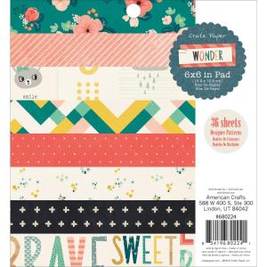 American Crafts 36 Sheet Crate Wonder Paper Pad 6 by 6