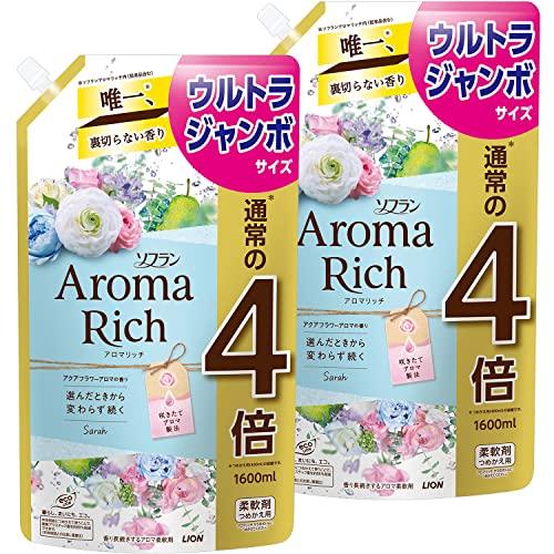 まとめ買い 大容量ソフラン アロマリッチ サラアクアフラワーアロマの香り 柔軟剤 詰め替え ウルトラ...