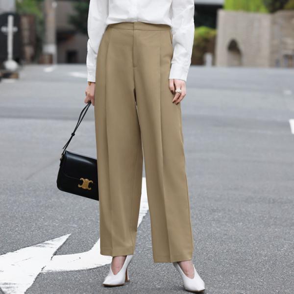 パンツ レディース 大きいサイズ きれいめ カーブパンツ ロング ボトムス ロング丈 大人 カジュア...