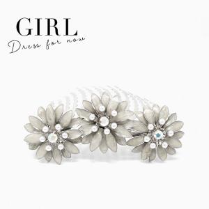 髪飾り ヘアコーム アクセサリー ヘアアクセサリー 花 結婚...