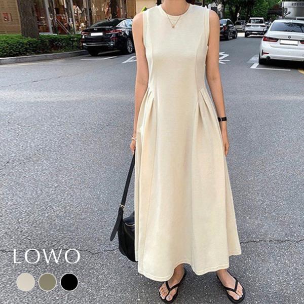 ワンピース レディース ロング ロングワンピース マキシ マキシワンピース ノースリーブ 薄手 20...