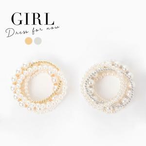 ブレスレット バングル パール 結婚式 ラインストーン ゴム...