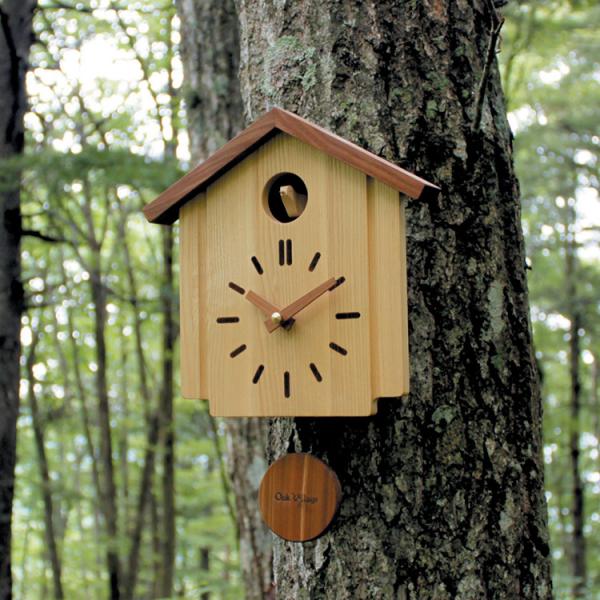 鳩時計 木製 掛時計 おしゃれ 日本製 Oak Village オークヴィレッジ 木製 鳩時計 カッ...