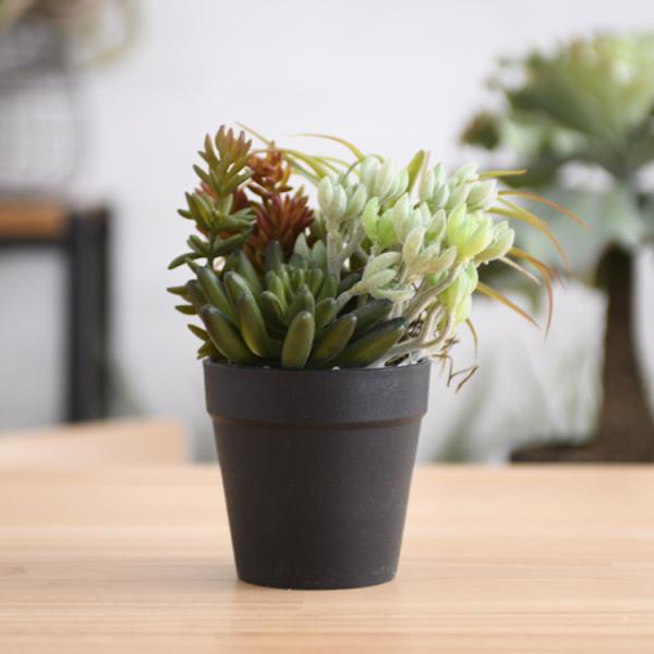 観葉植物 フェイクグリーン ボタニカル 造花 おしゃれ ポット 小さい Brown. ブラウン ミニ...