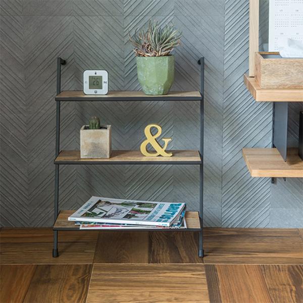 ラダーラック 立て掛け アイアン スリム おしゃれ ウォールシェルフ 3段