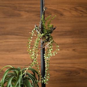 フェイクグリーン おしゃれ ハンギング アレンジ 人工観葉植物 Brown. ブラウン アレンジメント 着生 47 爆買