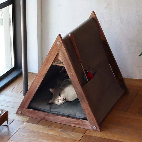 猫 ベッド キャットベッド ペットベッド 小型犬 GROOM グルーム 三角テント