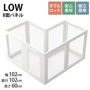 ペティファーム クリアサークル 6面パネル 高さ65cm サークル ケージ